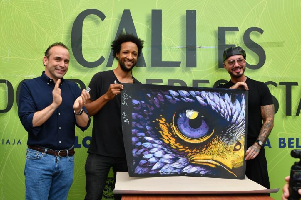El arte urbano de Cali brilló durante la visita de J-Balvin