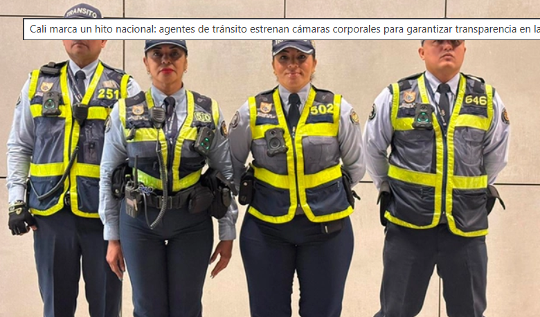 Cali lidera la transparencia vial: 300 cámaras corporales para agentes de tránsito Cali lidera la transparencia vial: 300 cámaras corporales para agentes de tránsito