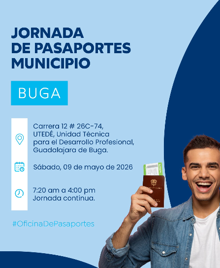 Pasaportes en Buga: jornada descentralizada, agende su cita virtual únicamente del 4 al 6 de Mayo Pasaportes en Buga: jornada descentralizada, agende su cita virtual únicamente del 4 al 6 de Mayo